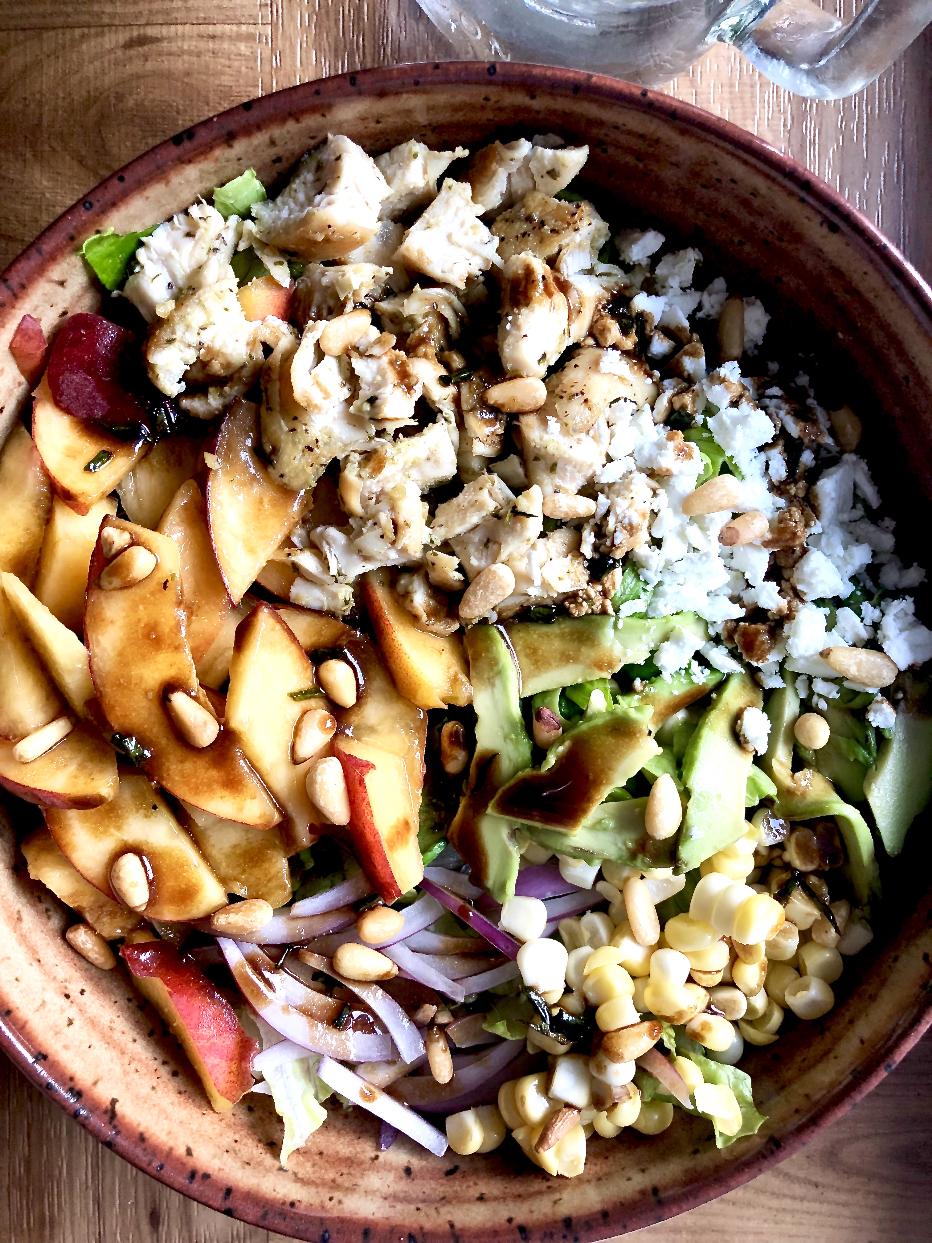 Loaded Summertime Peach Chicken Salad Mak And Her Cheese