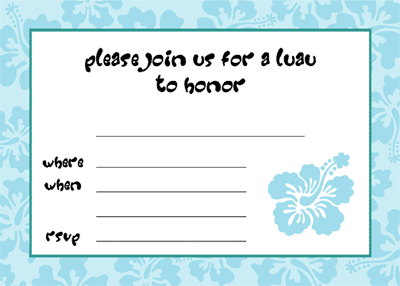 Free Printable Luau Invitations for your Hawaiian Feast