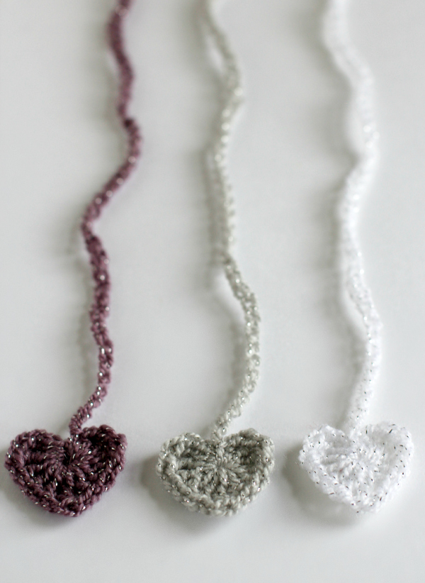 Crochet Heart Chain Stitch Ribbons Make and Takes