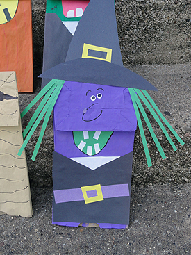 Halloween Paper Bag Puppets | Make and Takes