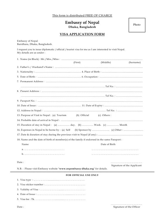 Nepal VISA Apply Make A Wish