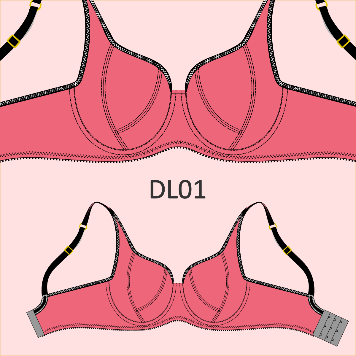 Lovely Bra Pattern DL01 from Make Bra Online Shop
