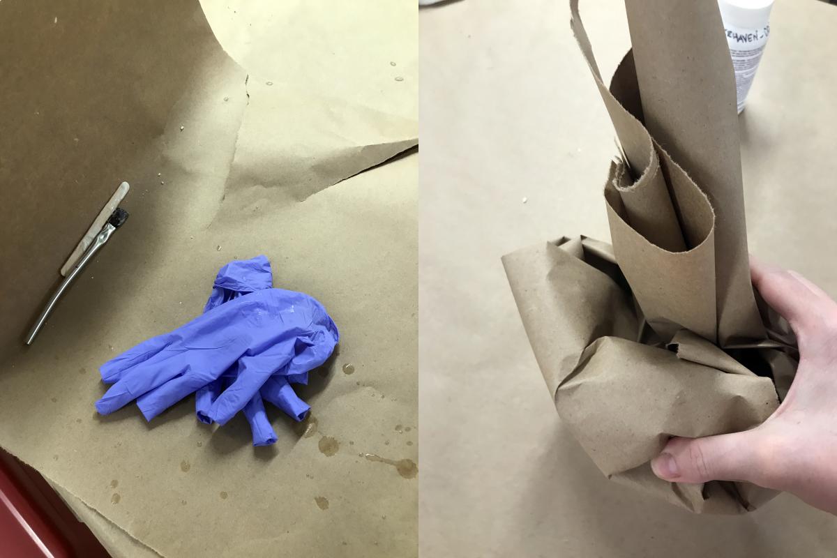 Etched glass using vinyl stencil and Armour Etch MakeHaven