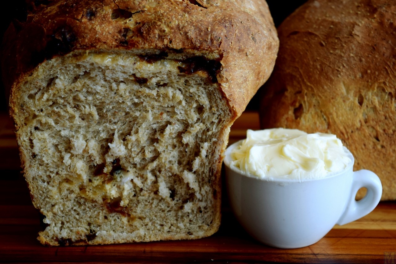 Homemade Light Rye Bread with Onion, Garlic, Herbs, and Parmesan Make It Like a Man!