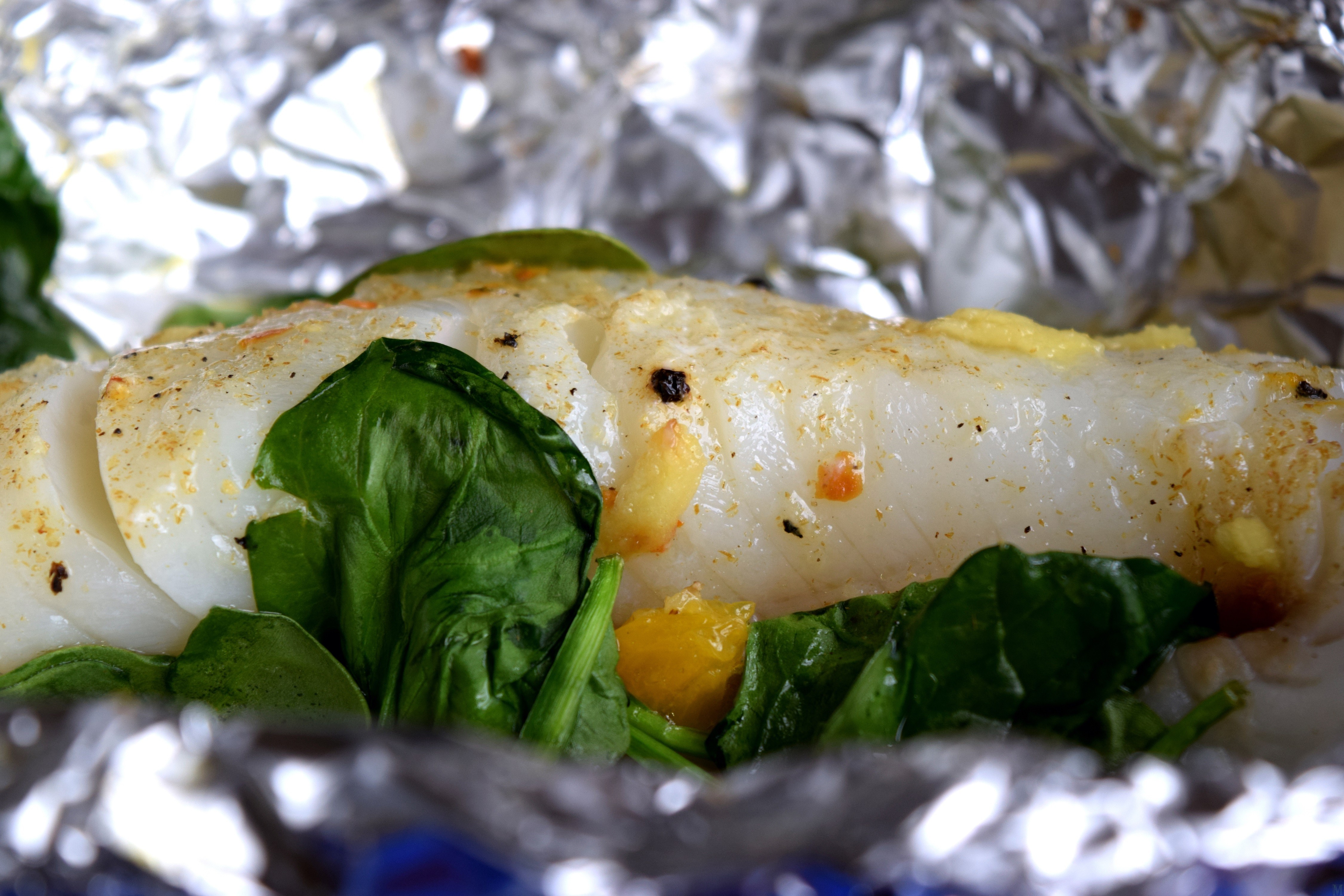 FoilBaked Cod with Ginger, Orange, and Cumin Make It Like a Man!