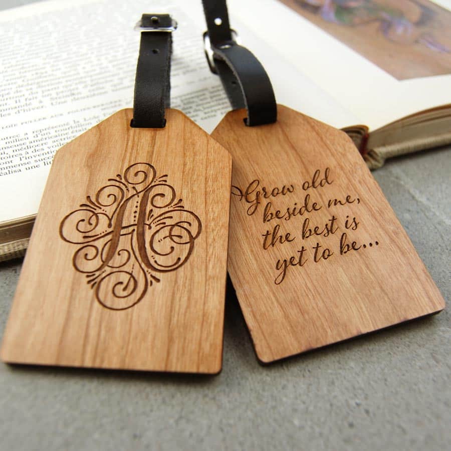 Monogram Luggage Tag Set Make it with Words