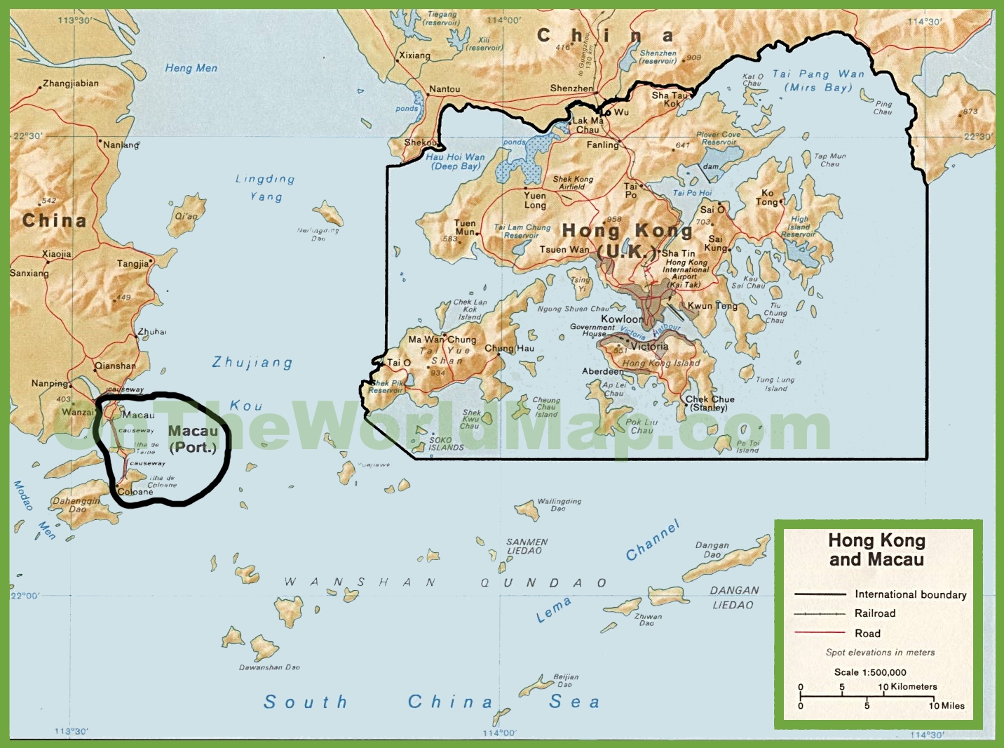 Macau Hong Kong Map Macau map Make Me AwareMake Me Aware