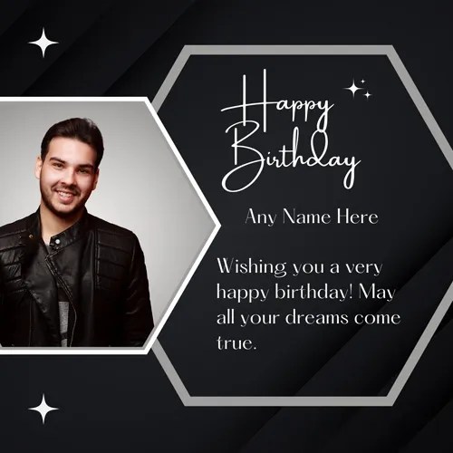 Write On Happy Birthday Frame With Photo