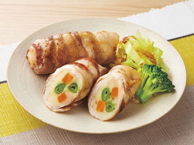 じゃがいもと人参といんげんの肉巻 |