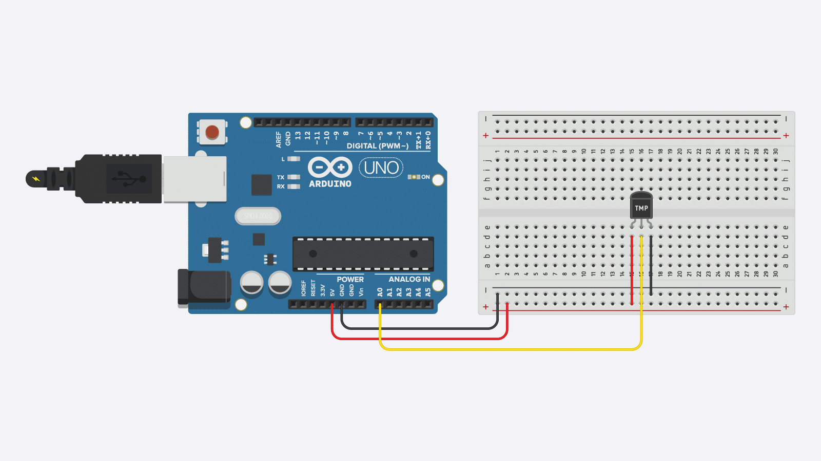 TMP36 Temperature Sensor Arduino Tutorial (2 Examples)