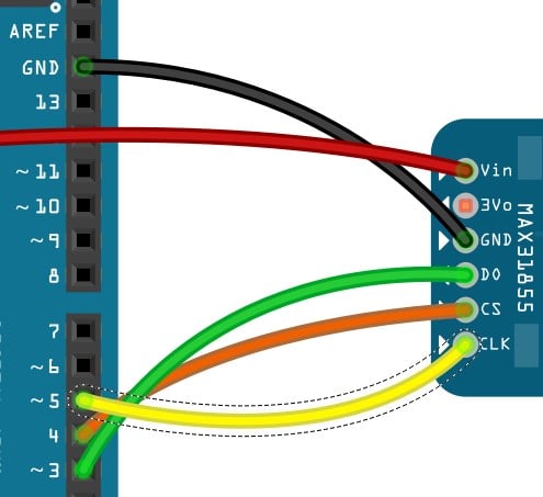 Arduino UNO And MAX31855 Thermocouple Amplifier - Makerguides.com