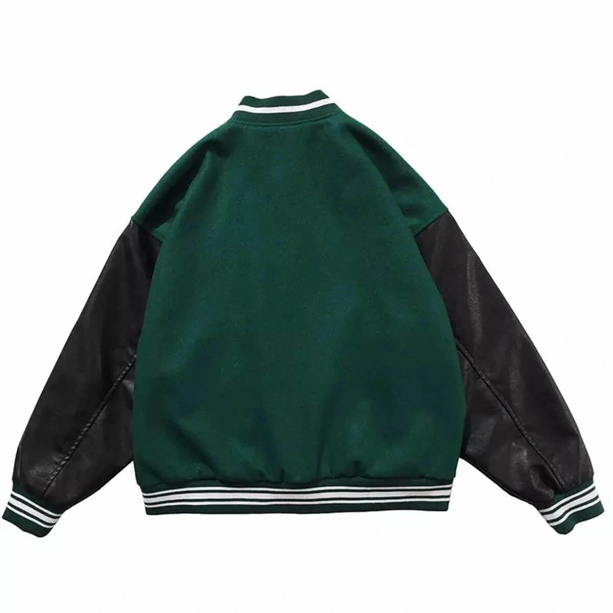 Green Skeleton Bone Patch Varsity Jacket Maker of Jacket