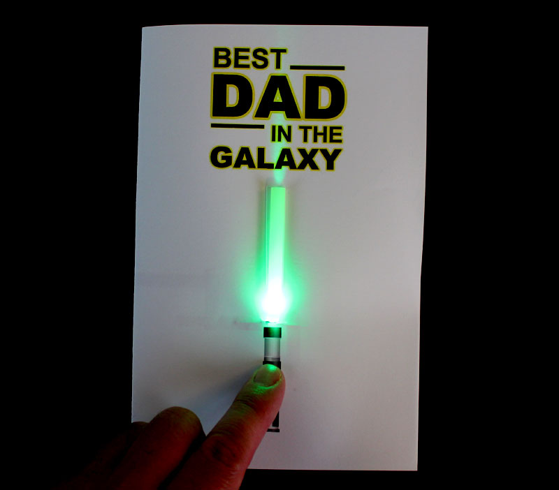 Make a Light Saber Card For Father's Day