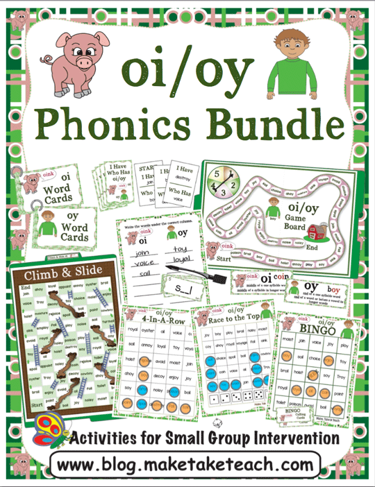oi oy Big Phonics Bundle Make Take & Teach