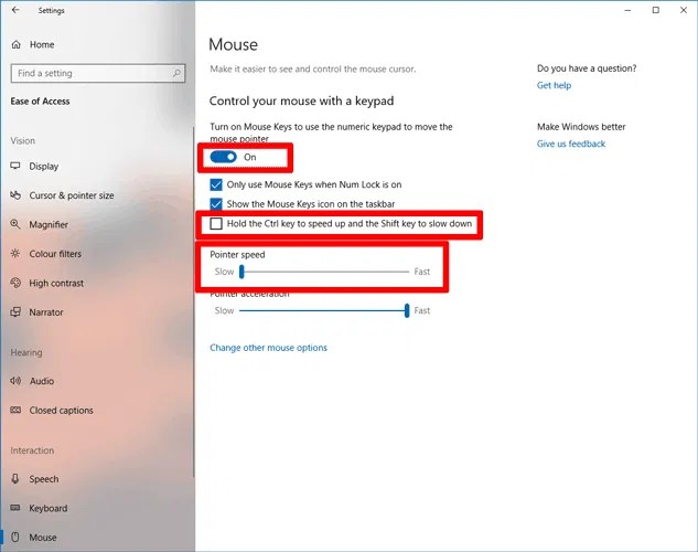 How to Control Your Mouse Cursor with a Keyboard in Windows 10 Make Tech Easier