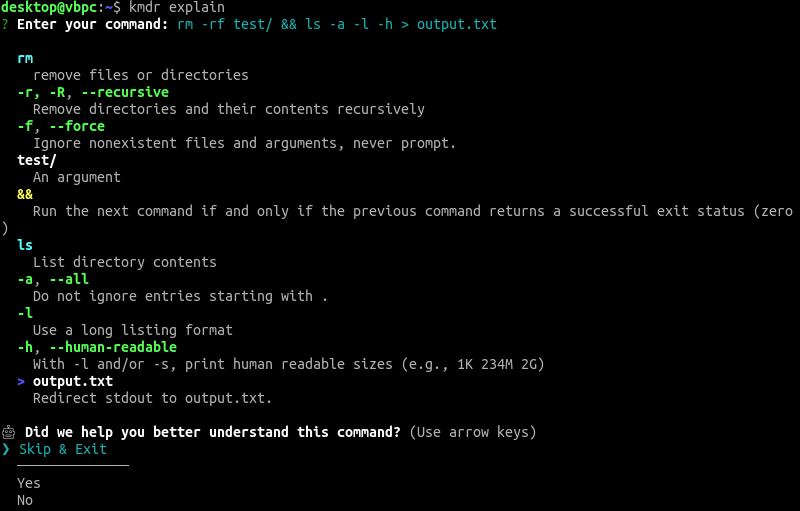 How to Get Commands Explanation in Terminal with Kmdr Make Tech Easier