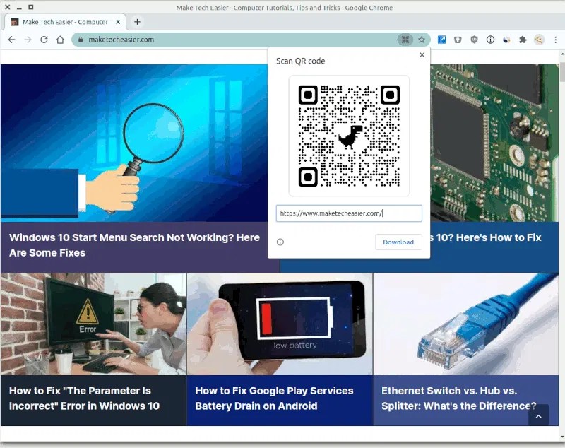 How to Create a QR Code Instantly in Google Chrome Fix Type