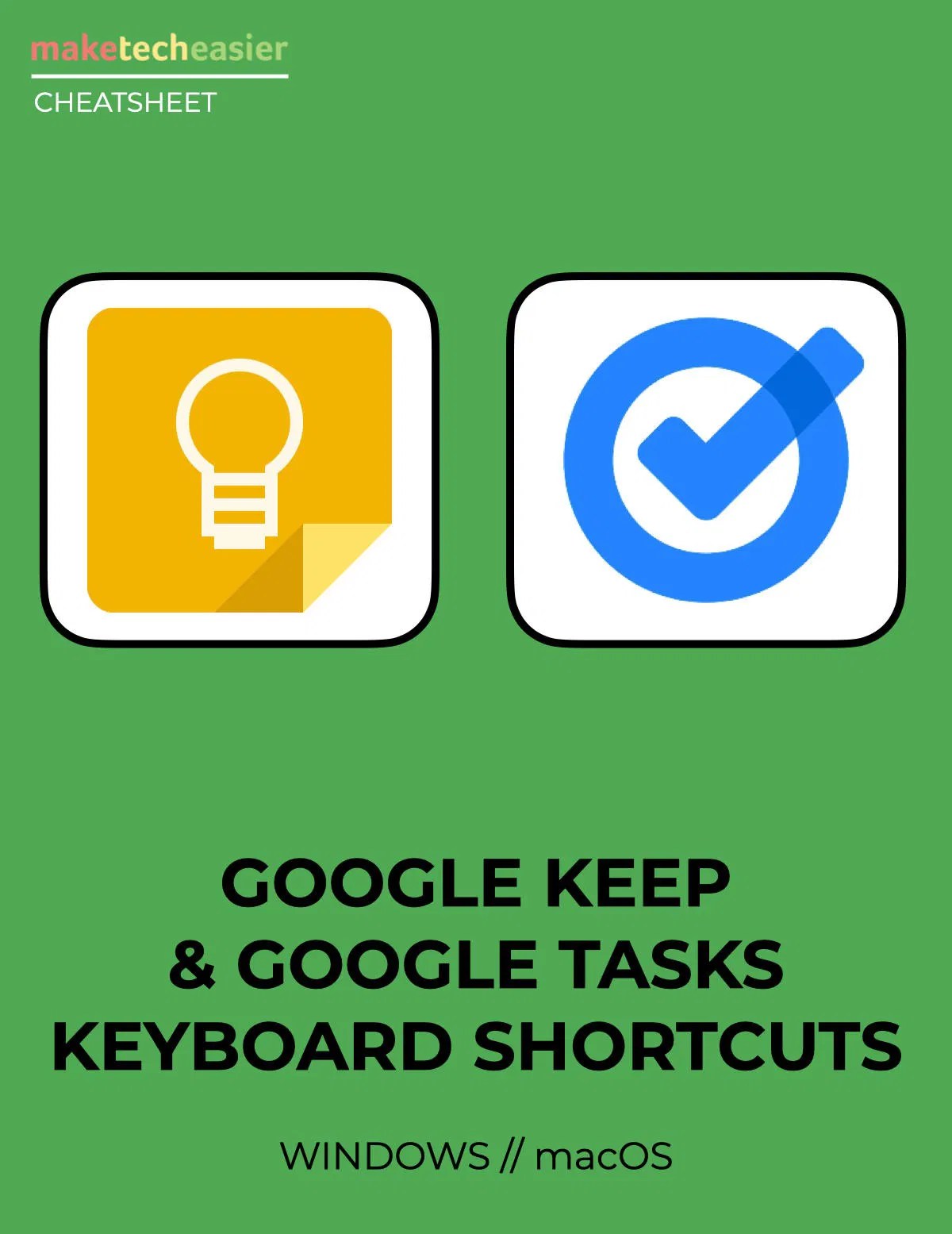 Google Keep and Google Tasks Keyboard Shortcuts Make Tech Easier