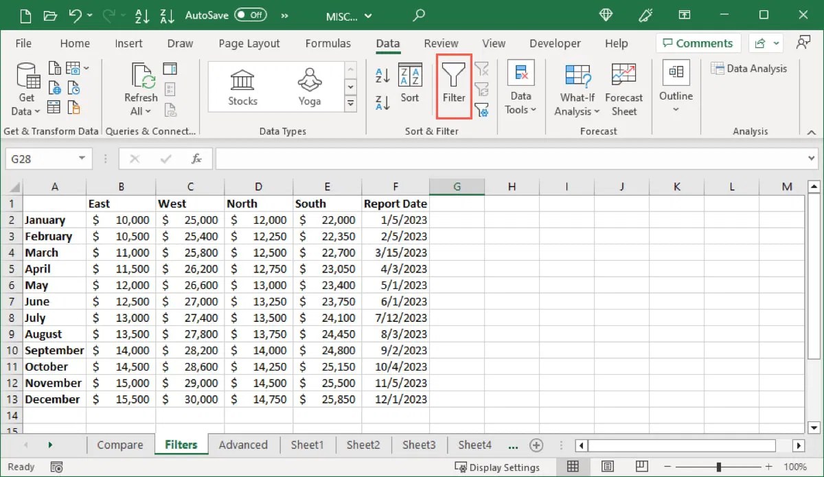 How to Use Filters in Microsoft Excel Make Tech Easier