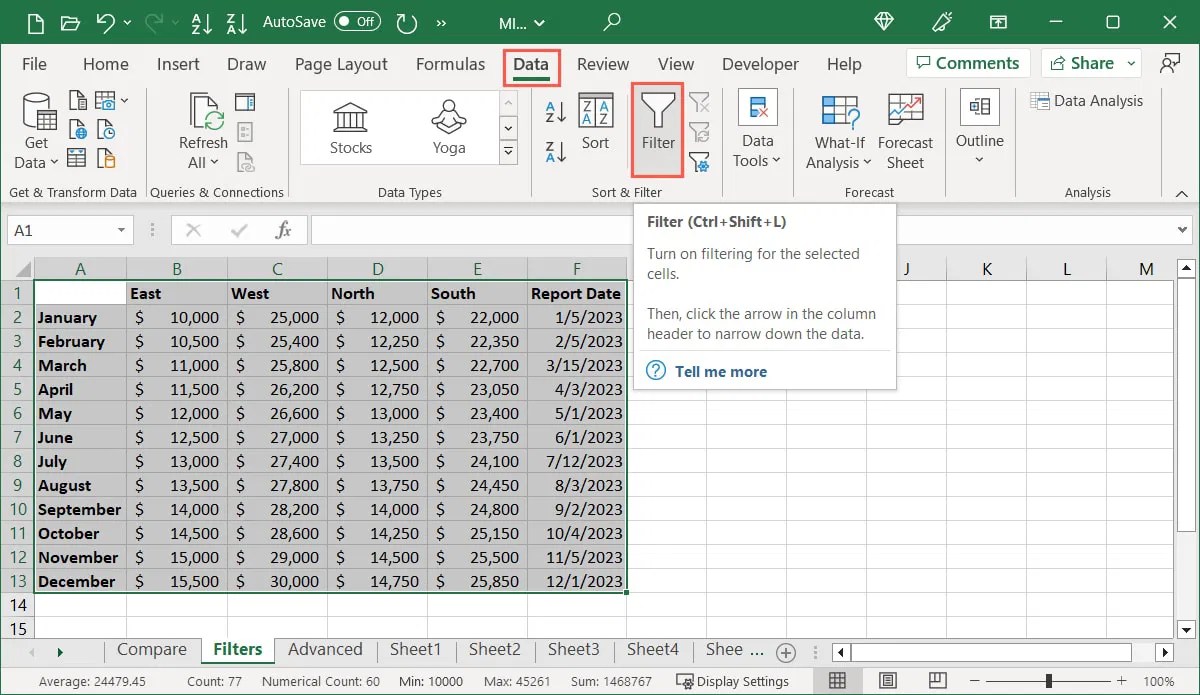 How to Use Filters in Microsoft Excel Make Tech Easier