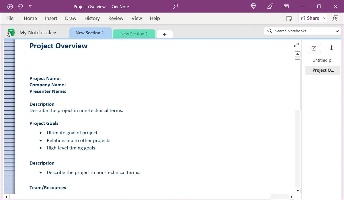 11+ OneNote Templates for Productivity Fix Type