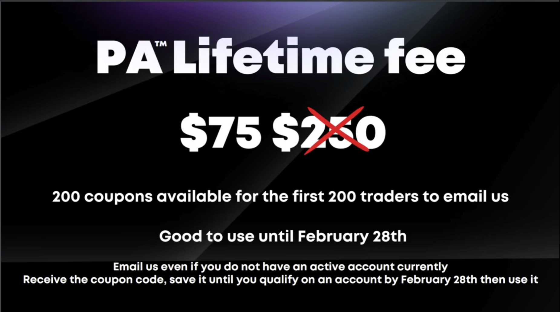 75 PA fee at LeeLoo, only 200 available! MakeTicks