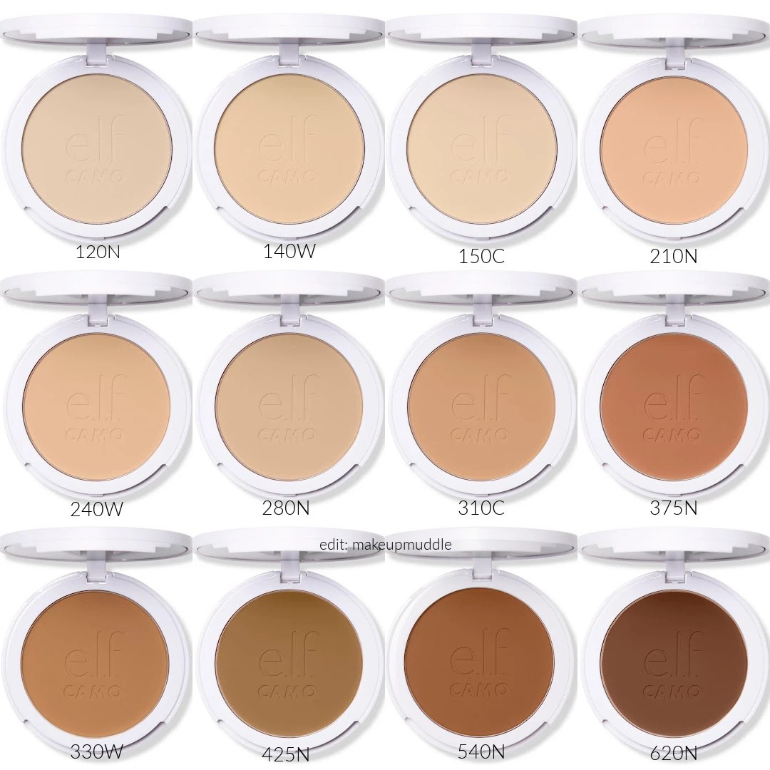 ELF Camo CC Powder Foundation Hot NEW Launch! 12 Shades!