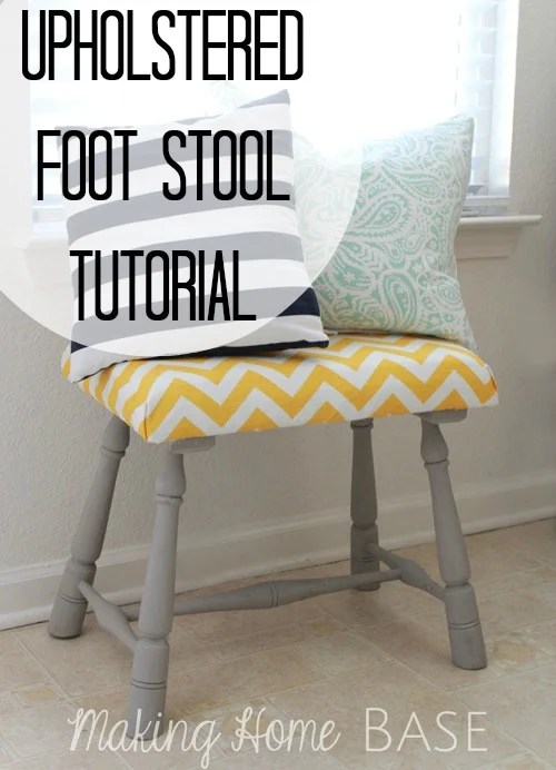 Upholstered Foot Stool A DIY Tutorial
