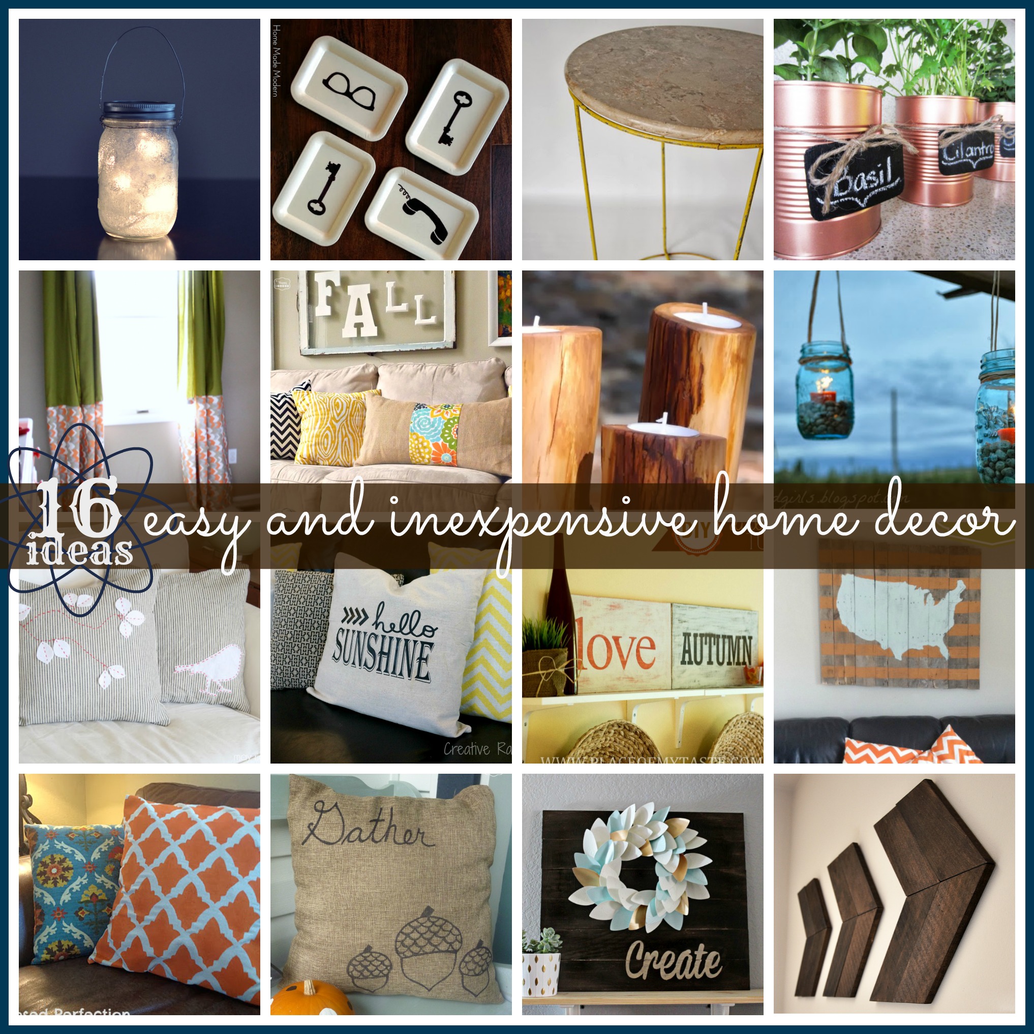 Link Party Features [16 Inexpensive & Easy Home Decor Ideas] Making Home Base