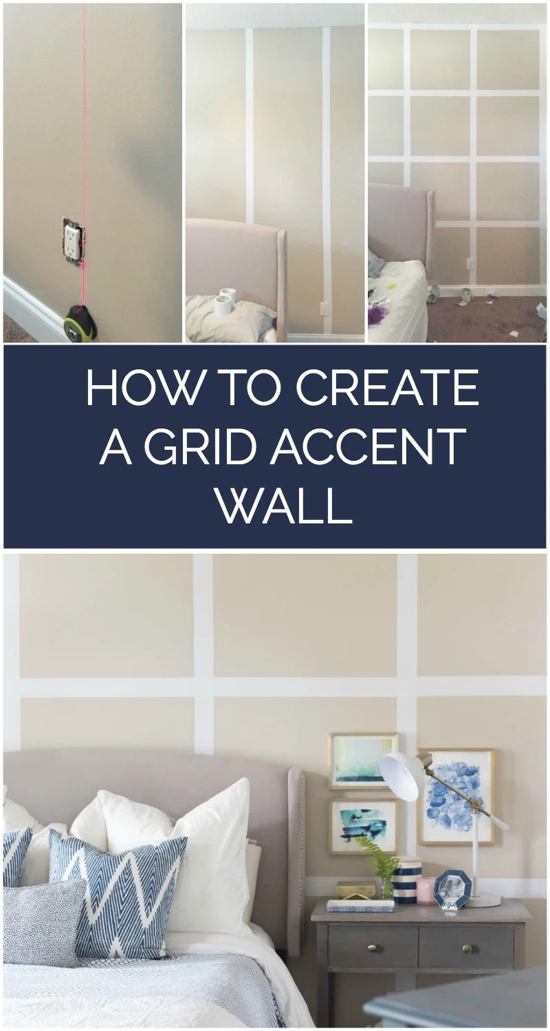 How to Create A Grid Accent Wall Without Paint