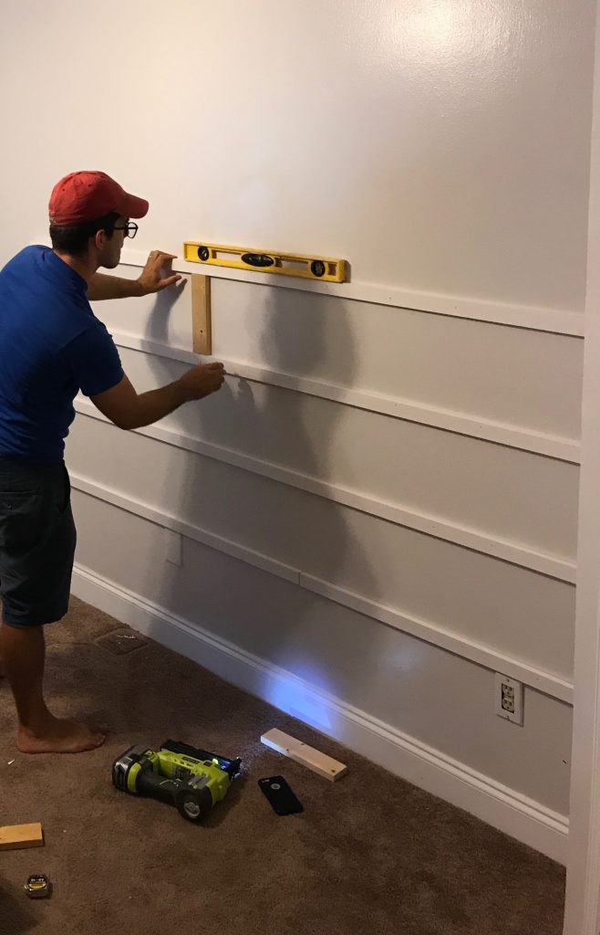 Horizontal Board and Batten Accent Wall A DIY Tutorial