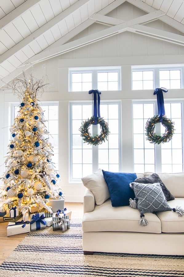 Blue and White Christmas Tree Ideas