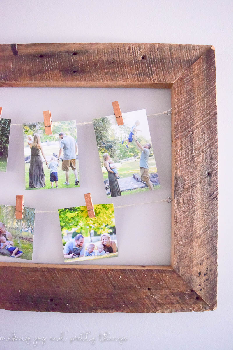 DIY Rustic Picture Frame from Barnwood Making Joy & Pretty Things