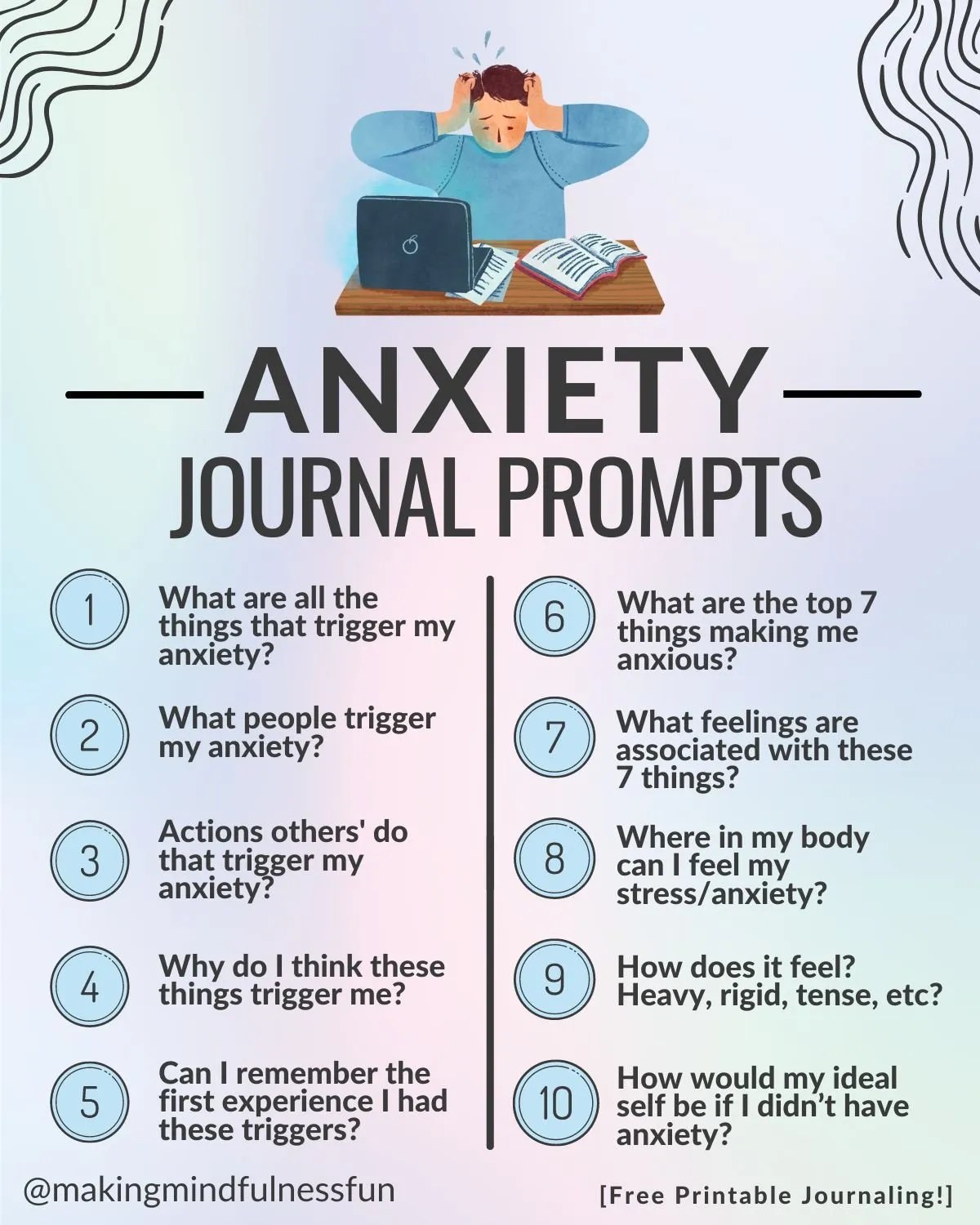 83 Journal Prompts For Anxiety » Making Mindfulness Fun