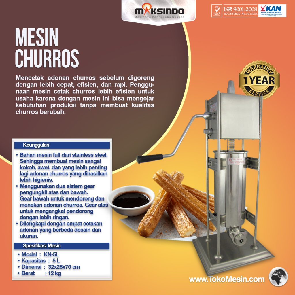Mesin Pencetak Churros (Spanyol) Maksindo