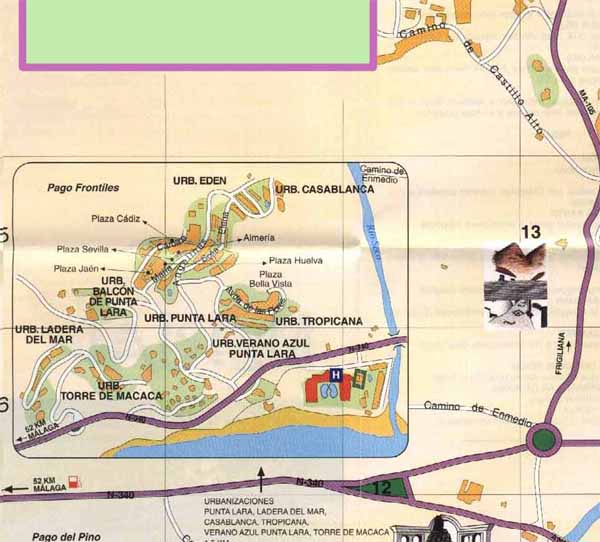 Frigiliana Map: Street and Road Map of Frigiliana Spain