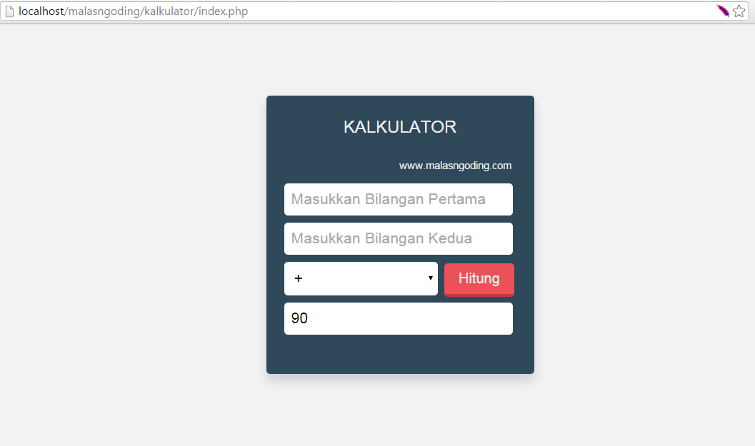 Membuat Kalkulator Sederhana Dengan PHP Malas Ngoding