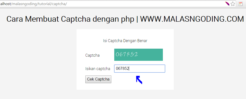 Cara Membuat Captcha dengan PHP - Malas Ngoding