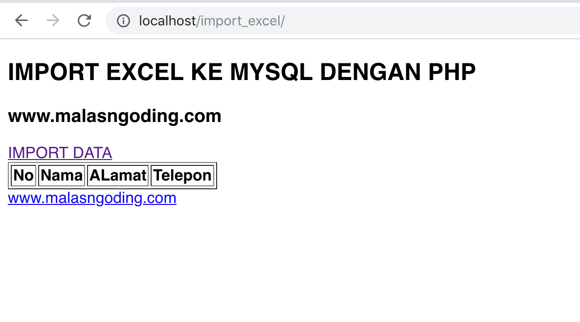 Import Excel Ke MySQL Dengan PHP Malas Ngoding