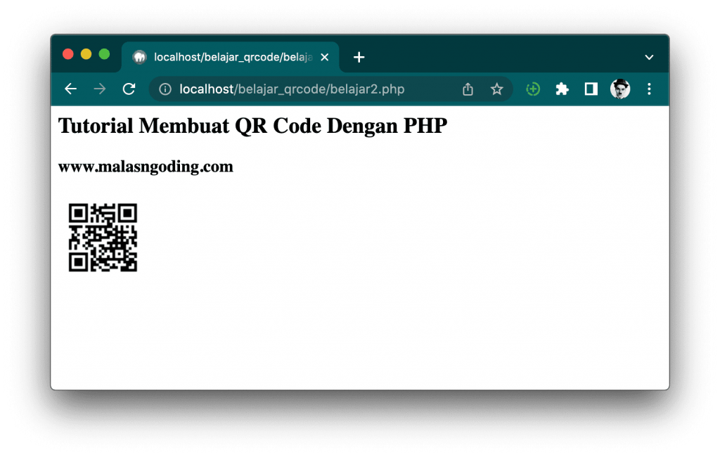 Membuat QR Code Dengan PHP Malas Ngoding
