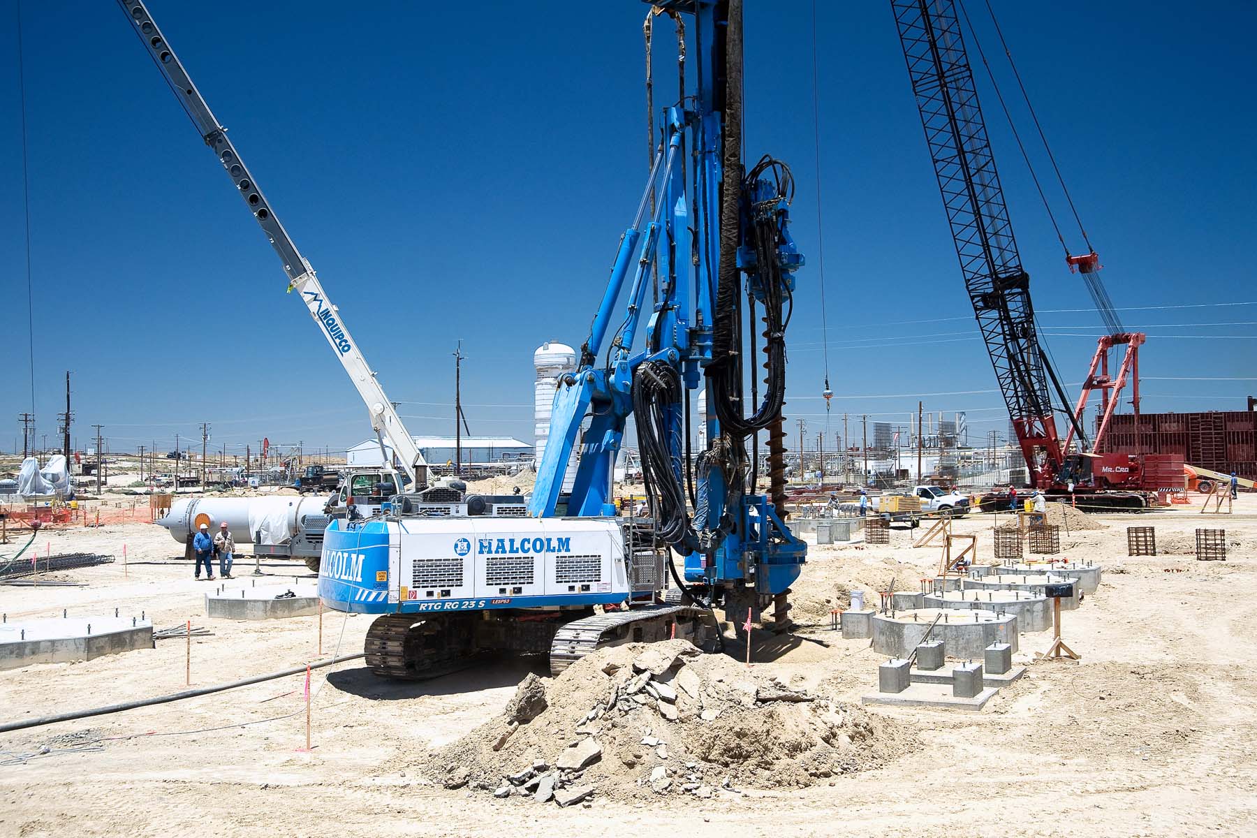 CFA Mega Pile Foundation, Elk Hills Field Malcolm Drilling