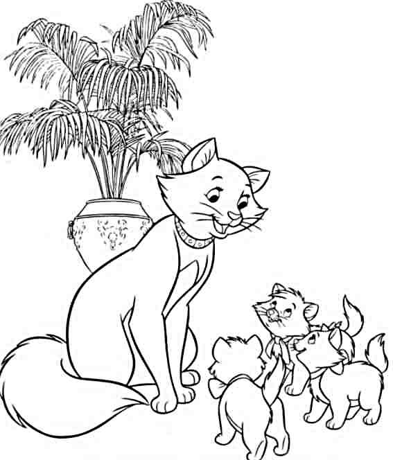 Farvelægning af tegninger Gratis motiver til at printe ud Aristocats