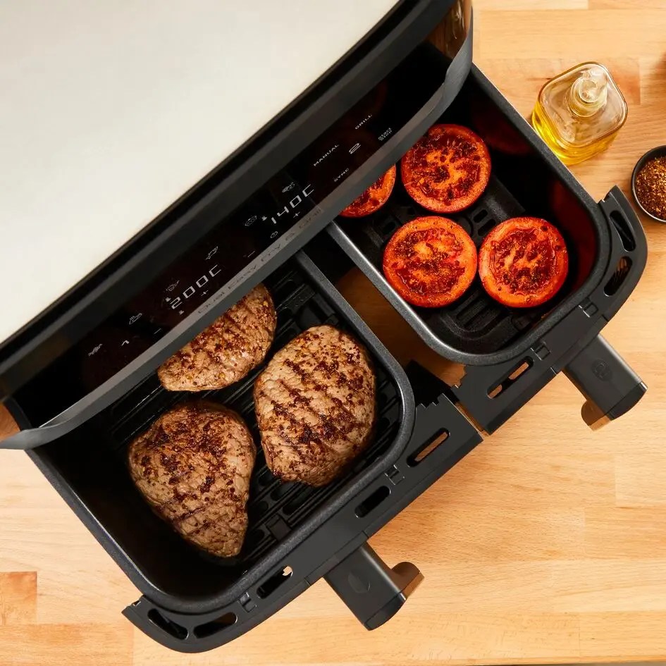 Tefal Dual Easy Fry&Grill EY905B10 dvojni cvrtnik na vroči zrak, 8,3 l
