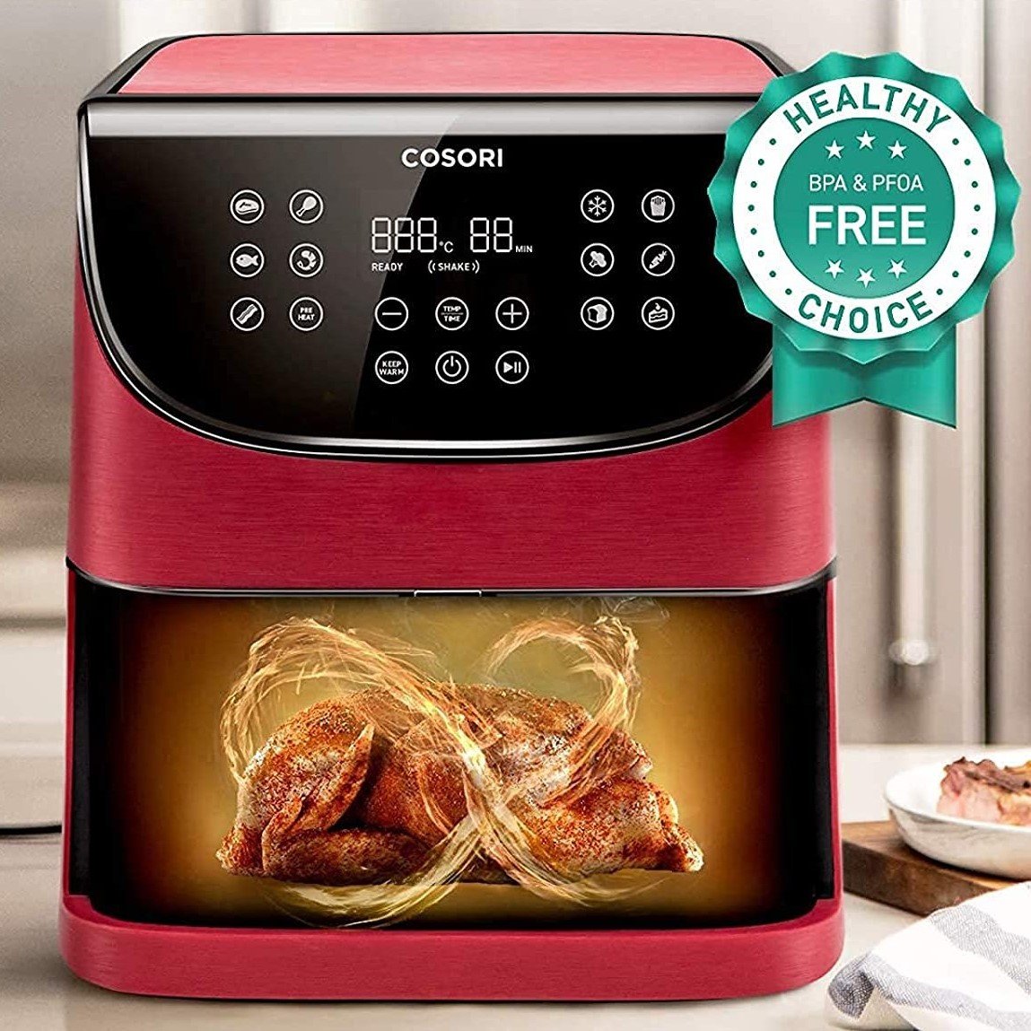 Cosori horkovzdušná fritéza CP158AF PREMIUM 5.5 Litre red MALL.CZ