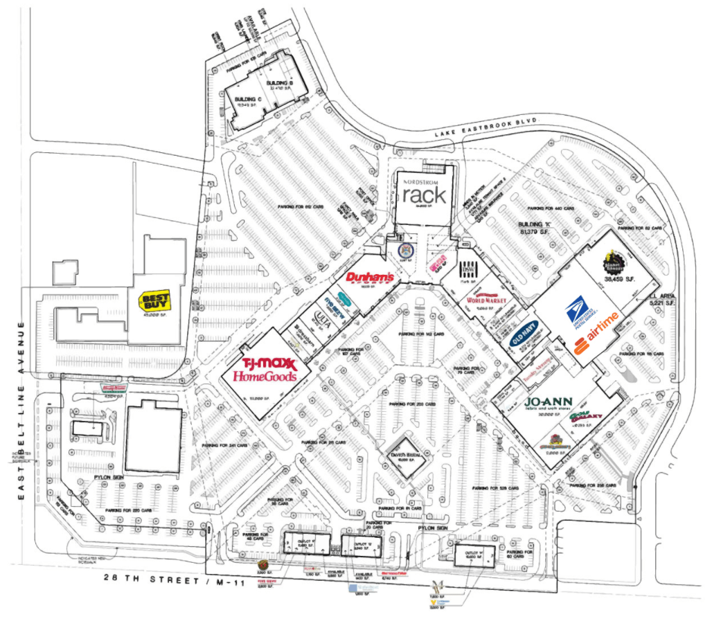 Centerpointe Mall (35 stores) shopping in Grand Rapids, Michigan MI