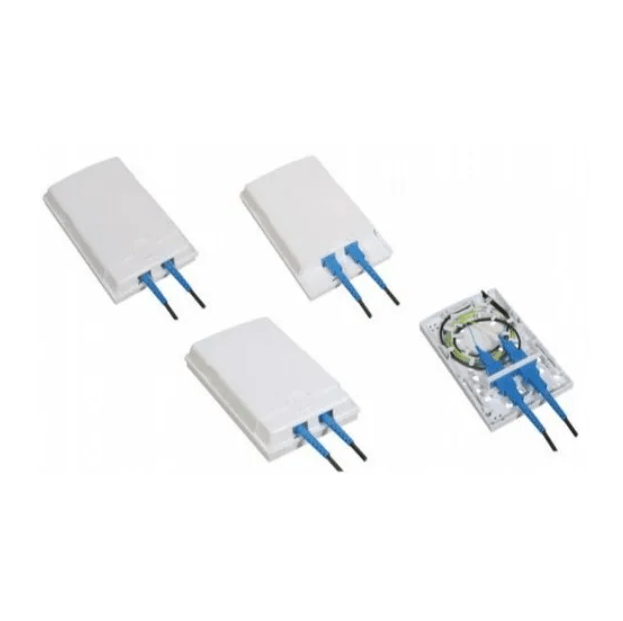 Fiber Optic FTTH SC Faceplate 2 ports fiber optic indoor faceplate