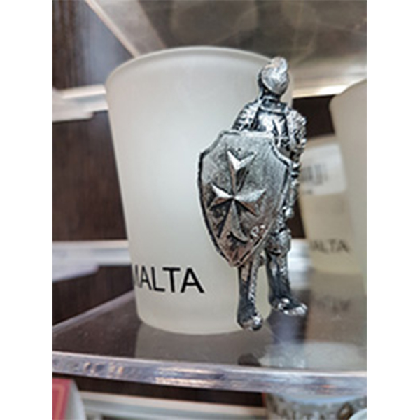 Shot Glass Frosted Knight Of Malta Malta Products