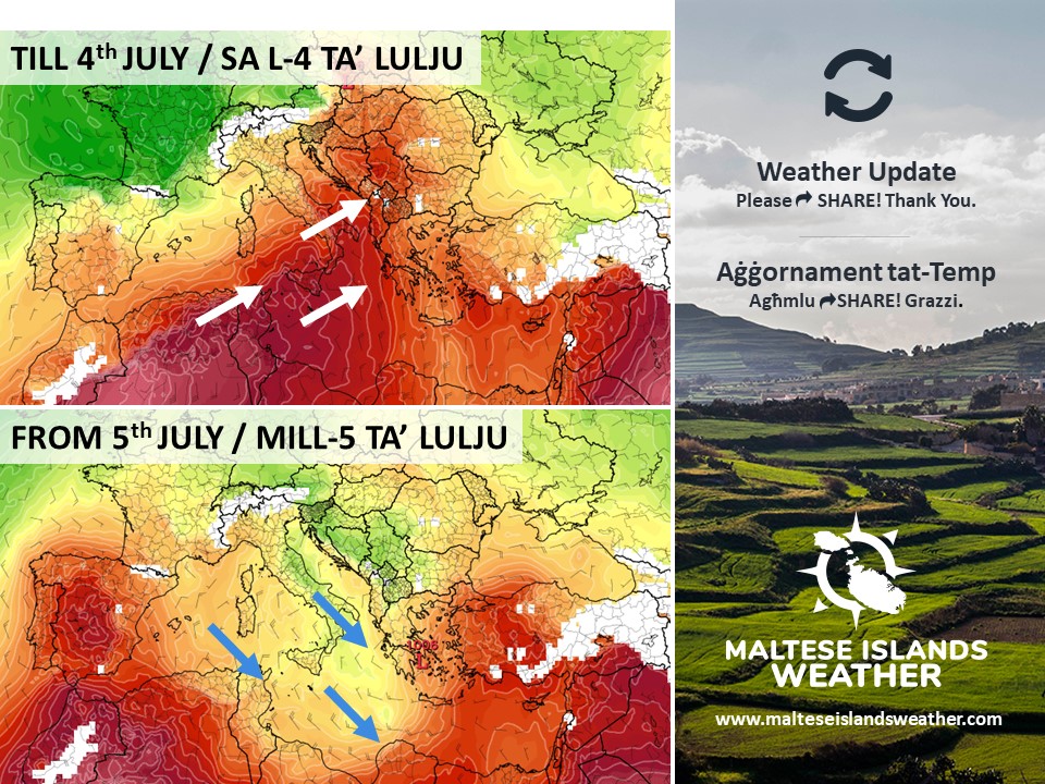How will the heat wave continue? / Kif se tkompli lmewġa ta' sħana
