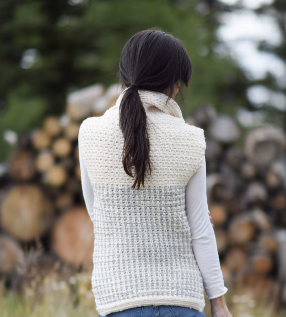 Easy Crochet Cowled Sweater Vest Mama In A Stitch