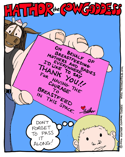 The Best Breastfeeding Comic of 2006! Hathor the Cowgoddess and Mama